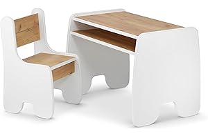 defiPad® Tavolino Bambini con Sedie | Elegante Tavolo Contenitore con Comoda Sedia | Tavolino e Sedie per Bambini | Mobili per Cameretta e Stanza dei Giochi