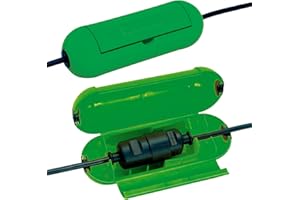 Brennenstuhl Safe-Box/Schutzbox für Verlängerungskabel (Schutzkapsel für Kabel, für die Verwendung im Innenbereich) grün