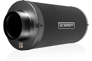 AC Infinity Filtro, 150mm de aire de carbono de con carbón virgen australiano para ventilador de conductos en línea, control de olores, hidroponía, salas de cultivo