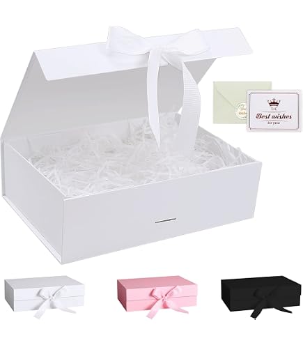 Arpan Personalised Large Gift Box With Lid, Ribbon & Magnetic Closure – 26x18.5x8.3 Cm-1086807