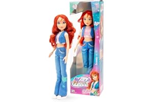 WINX CLUB Winx – Bloom Iconic, Bambola 27 cm Snodata con Top e Jeans a Zampa della Serie TV, Giocattolo per Bambina e Bambini dai 4 Anni