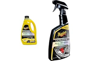 Meguiar`s ME G17748 Ultimate Wash et Wax, 1.42 L & G180124EU Nettoyant Jantes Ultime - 709ml