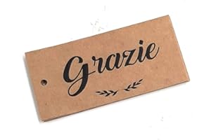 TODOKRAFT 50 Biglietti in cartoncino kraft marrone Grazie per i tuoi dettagli