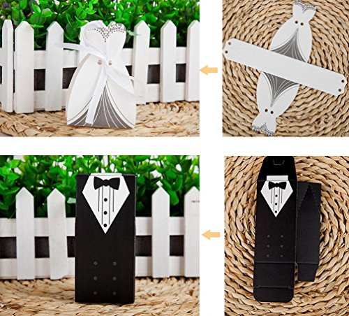 SUMERSHA Süßigkeiten Schachtel Hochzeitskasten Bonbons Schachtel für Hochzeit 100 Stk. - 2