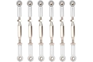 Servolänkar justerbara 6st 81mm aluminiumlegering Parallellstag för RC 1/10 leksaksbilar utomhus terrängkörning och tävlingar