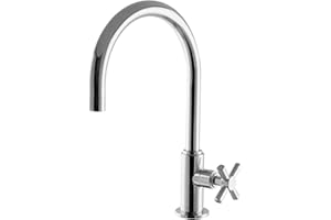 PaulGurkes Kaltwasserhahn Standventil Kreuzgriff extra große Armatur ein Wasseranschluss Kaltwasser Warmwasser