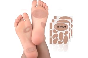 DECPROCH Blasenpflaster, 11 Blätter (121 Stück) Moleskin Blasenpflaster Ferse - NEUHEIT 2023 - Fersenpolster, Fersenschutz, Fersenpflaster, Blasenpflaster Set für Wandern, Gegen Blasen und Reibung