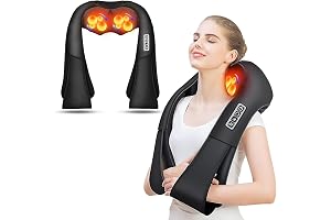 AERLANG Masajeador Cervical y Espalda con Calor Relajante,Amasajeador de Cuello, Hombros y Espalda para Dolor y Relajación, Regalo para Mujeres, Hombres, Mamá y Papá（No es inalámbrico）