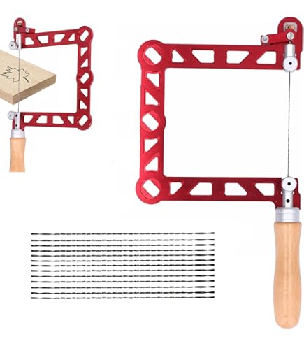 Seghetto Da Traforo Manuale Con 12 Lame Di Ricambio - Per Legno, Plastica, Metallo Morbido, Design Ergonomico