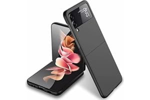 Verco Etui kompatybilne z Samsung Galaxy Z Flip 3, matowe etui ochronne do Samsung Z Flip 3 5G, silikonowe etui na telefon komórkowy - czarne