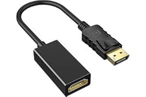 GENERIC Ewayz Displayport to HDMI Adapter, Dp(Display Port) Male to Hdmi Female Converter with Audio for Lenovo, Dell, HP, Asus and other brand(Dp to Hdmi)