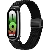 Rongep [&Ouml;rg&uuml; Loop] Xiaomi Mi Band 10/9/8 ile Uyumlu Kordon Manyetik Toka Mekanizmalı Yumuşak ve Konforlu Smart Band10 Kordon 