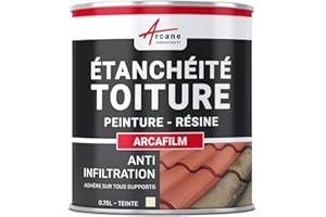 Étanchéité Toiture : Peinture résine d'étanchéité ARCAFILM pour Toit et Tuile 0.75 L - Pierre De Taille - ARCANE INDUSTRIES