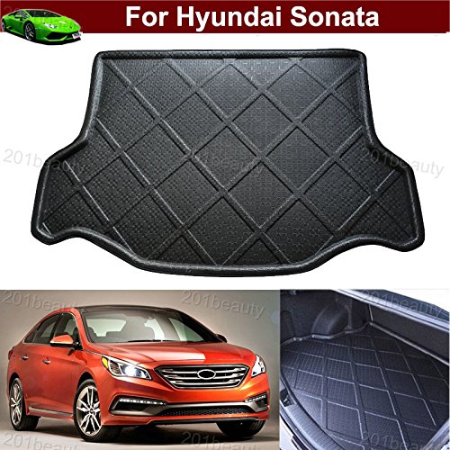 Yilaite 1pcs Car Boot Mat Boot Tray Boot Liner Rear Trunk Cargo Liner Cargo Mat Cargo Tray Floor Mat Carpet Custom Fit For Sonata 2015 2016 2017 2018 2019