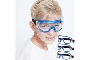 ‎COMLZD COMLZD Schutzbrille Kinder für Nerf Spielen Stoßfest Gläser Beschlagfrei Verstellbarer Riemen Passform für 5-12 Jahre