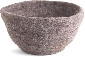 Én Gry & Sif Cuenco de fieltro, diseño de nido de Pascua, decoración de Pascua, hecho a mano, comercio justo, gris