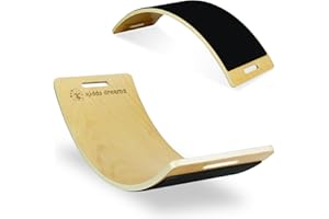 ‎CCLIFE CCLIFE Balance Board Aus Holz Für Kinder ab 3, Kleinkind Wackelbrett mit EVA matte 85x30cm Balancierbalken