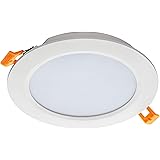 SEBSON® LED Einbaustrahler rund flach 230V, integrierter Treiber, 12W, warmweiß 3000K, Deckenstrahler 870lm, LED Panel Ø168x2