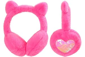 SEDEX Cache Oreille Enfants Licorne Cache-Oreilles Fourrure Fille Mignon Cat Ears Peluche Protege Oreille pour Femme d'Hiver Chaud Chat Earmuffs Mignonne Hiver Plein Air Sport Velo Ski Cadeaux