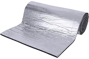 predolo Isolant Thermique Auto-Adhésif, Tapis D'isolation Phonique et Thermique pour Voiture, Auto Tapis D'isolation Acoustique, Thermique, Imperméable, pour Capot Moteur et Coffre, 5mm