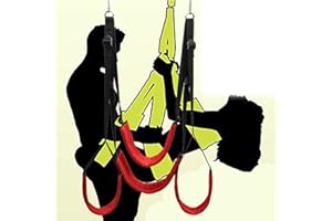 lxdzxy Chaise Suspendue en Nylon Rouge Ladies Garden, Ensemble pour Couple, hamac Double Romantique