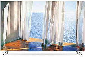 HBLZGBL 55" Indoor-TV-Abdeckung, Schutzhülle TV Polyester-Gewebe Umweltfreundliches Drucken und Färben Staubdicht und wasserdicht für Flat Curved TV, Smart TVs (Color : A, Size : 43")