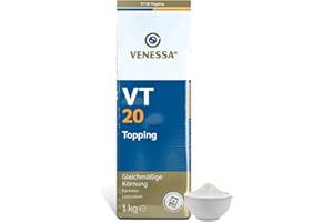 ‎VENESSA VENESSA VT20 Milchpulver 2 x 1kg Topping Probierpack für Vending und Kaffee-Vollautomaten, 20% Magermilchanteil, hochwertiges Kaffee Topping zur Verfeinerung von Kaffee & Cappuccino