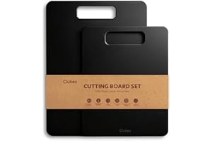 Culiex Planche à Découper en Fibre de Bois Ensemble de 2, Lavable au Lave-vaisselle Planche à Découper Composite, Non Toxique, sans BPA, Pieds Antidérapants, Compatible avec Les Couteaux