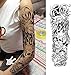 Produktbild tzxdbh 3 Stücke-Tintenfisch Volle Blume Arm Tattoo Aufkleber Körper Gemalt Wassertransport Tattoo 3 Stücke-