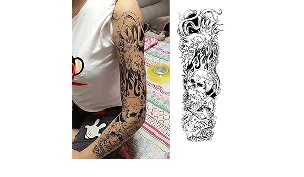 7pcs Grand Bras Tatouage Manches Tattoo Waterprooftatoo
