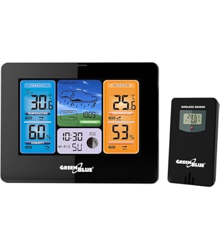 Bresser MeteoTemp BF Stazione Meteo Radio Con Display Touch, Sensore