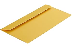‎BLANKE BRIEFHÜLLEN 100 Stück, Farbige Briefumschläge, DIN C6/5, Haftklebung mit Abziehstreifen, Gerade Klappe, 120 g/qm Colorista, Ohne Fenster, Gelb (Goldgelb), Blanke Briefhüllen