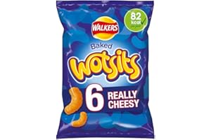 Walkers Wotsits Really Cheesy Multipack Snacks Crisps 6x16.5g