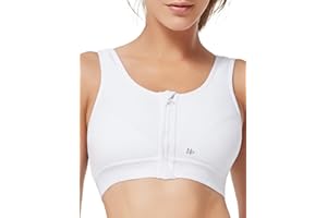 Yvette Sport BH Damen mit Vorderverschluss ohne Dicker Polsterung starker Halt Fitness Bra