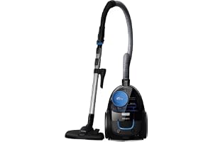 Philips Bagless Vacuum, 360W Suction Power, 1800W, 1.5L Dust Capacity | PowerPro Compact, PowerCyclone 5, MultiClean Nozzle, EPA 10 Filter, Hygienic Emptying, ActiveLock, Deep Black, FC9350/62