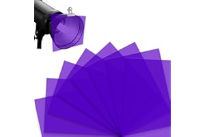 KINETOX 8 Stück Farbfolie Folie hitzebeständig Farbfolien A4 Transparente Farbkorrektur für lampen Lila Lampenfolie 29,7 x 21cm Farbfilter Foto grafie Studio Scheinwerfer Strobe Blitz LED Bühne DIY