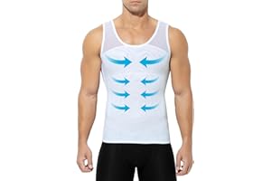 Casey Kevin Camiseta de Compresión Hombre, Faja Reductora Hombre Chaleco de Compresión Hombre, Camiseta Reductora Compresión Camiseta Tirantes Hombre para Gym Fitness Ejercicio Gimnasio