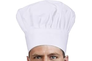 Ulife Mall Chef Hat Men Adult Kids Adjustable Elastic Baker Kitchen Catering Cooking Chef Cap Comfortable Kitchen Uniform Cap, White/Unisex