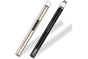 REIDEA Lichtbogen Feuerzeug Elektrisch - Wiederaufladbares Windfestes für Feuerzeug Bequemes und Sicheres Anzünden von Kerzen (2 Pack Champagne Gold+Black)
