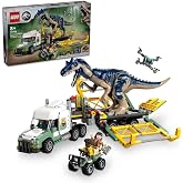 LEGO Jurassic World Dinosaur Quests: Allosaurus Transport Truck 76966 &ndash; Creative Toy Making for Kids Ages 8 and Over