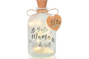 NEUFOOD LED Flaschenlicht mit Spruch Beste Mama der Welt,Mama Geschenke mit Korkstopfen Flaschen Lichterketten für mama Geburtstagsgeschenk Weihnachtsgeschenke Ruhestand Geschenk