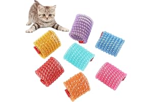 WishLotus Cat Toys, 5pcs Cat Spring Toy Kitten Teething Toys Colorful and Interactive Telescopic Funny Cat Jumping Toy Flexible & Coil Spiral Springs Kitten Chew Toys to Kill Time and Keep Fit