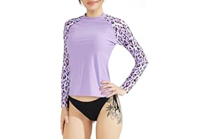 SURFEASY Camiseta de natación para Mujer, de Secado rápido, de Manga Larga, protección Solar, Surf Rashguard
