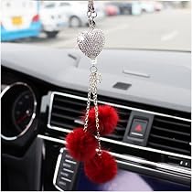 Pendentif Papillon Strass Pour Rétroviseur - Déco Voiture Cristal Rose, Noir Ou Blanc - 24.5cm