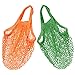 Produktbild MagiDeal 2pcs Einkaufsnetz Netze Tasche Kartoffelsack aus Bio-Baumwollschnur 2 Farbe