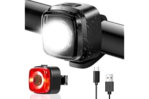 ‎SPGOOD SPGOOD Fahrradlicht Set, StVZO Zugelassen Fahrradbeleuchtung, Bike Light USB Aufladbar Type-C, Fahrradlicht Vorne Und Rücklicht, IPX5 Wasserdicht Fahrradlichter