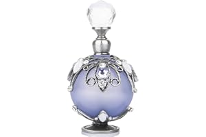 YU FENG Vintage Decorative Glass Perfume Bottles with Restoring Ancient Ways Hollow-Out Rattan Flower