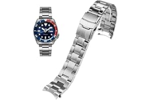 Danxancy Stainless Steel Watch Band Curved Ends Tapered 18mm 19mm 20mm 21mm 22mm 23mm 24mm Flexible Metal Watch Strap Smartwatch Bracelet Deployment Double FlipLock Buckle Silver Black