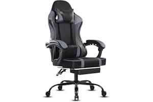 Fruyyzl Sedia Gaming Ergonomica, Poltrona Gaming con Schienale Regolabile, Sedia da Gamer con Poggiatesta e Supporto Lombare, Sedia Gamer in Pelle Sedia Gaming con Poggiapiedi