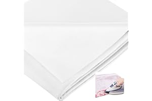 GOWKEEY Entoilage Thermocollant, Tissu D'entoilage Thermocollant Et Fusible, 100 CMx300 CM, Tissé Entoilage, Tissu Thermocollant Blanc de Poids Moyen pour Loisirs Créatifs